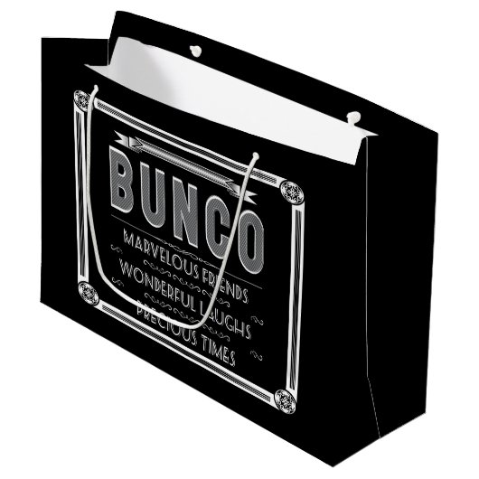Bunco Gift Bag Große Geschenktüte (Vorderseite Schrägansicht)