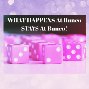 Bunco Girls Night Out Pink Dice Party Einladung