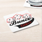 Bunco Girls Rechteckiger Pappuntersetzer (angewinkelt)