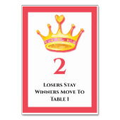 Bunco Gold Crown Table 2 of 5 card Tischnummer (Vorderseite)