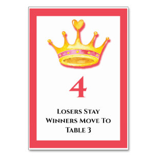 Bunco Gold Crown Table 4 of 5 card  Tischnummer