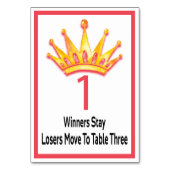 Bunco Gold Crown Table Card #1 Tischnummer (Vorderseite)