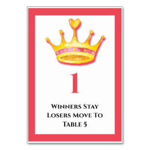 Bunco Gold Crown Table mit 5 Karten