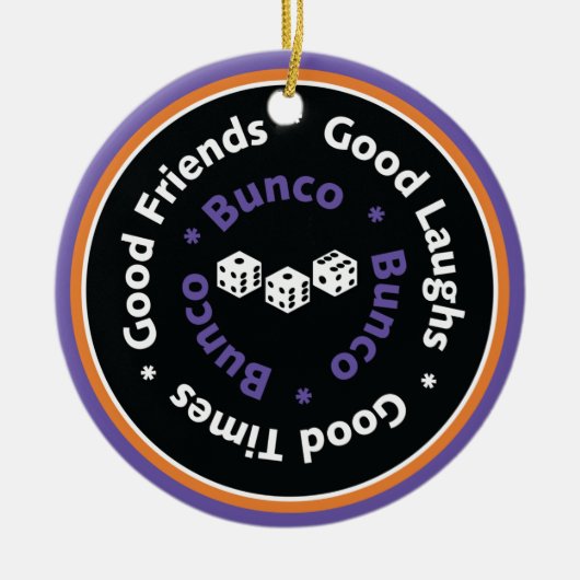 Bunco Good Friends - Lila Keramikornament (Vorne)