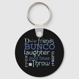 Bunco Good Times Dice Friends Modern Blue & Lila Schlüsselanhänger