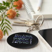 Bunco Good Times Dice Friends Modern Blue & Lila Schlüsselanhänger (Seite)