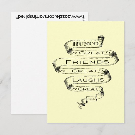 Bunco Great Friends Postkarte (Vorne/Hinten)