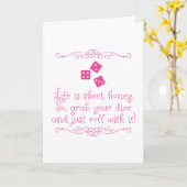 Bunco Grußkarte - das Leben ist, Honig kurz Karte (Gelbe Blume)