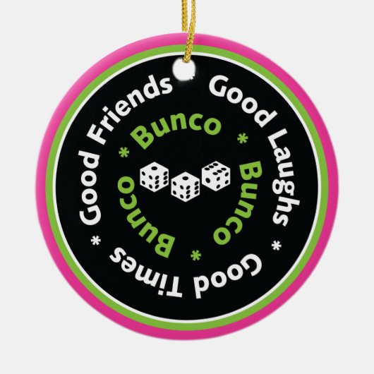 bunco gute Freunde Keramikornament (Vorne)