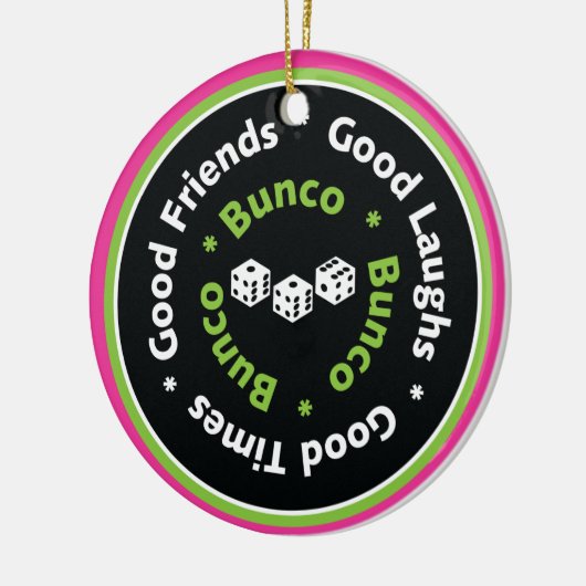 bunco gute Freunde Keramikornament (Links)