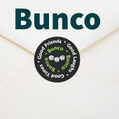 Bunco gute Freunde Runder Aufkleber