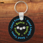 Bunco gute Freunde würzen Party Schlüsselanhänger (Vorderseite)