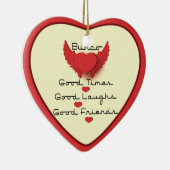 bunco gute Zeiten mit Herzen Keramikornament (Rechts)