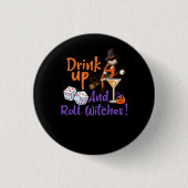 Bunco Halloween Drinup and Roll Hexen Dice Gam Button (Vorderseite)