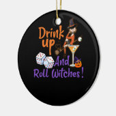 Bunco Halloween Drinup and Roll Hexen Dice Gam Keramik Ornament (Links)