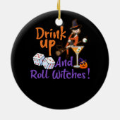 Bunco Halloween Drinup and Roll Hexen Dice Gam Keramik Ornament (Hinten)