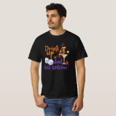 Bunco Halloween Drinup and Roll Hexen Dice Gam T-Shirt (Vorne ganz)