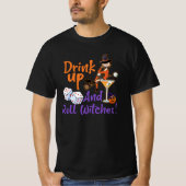 Bunco Halloween Drinup and Roll Hexen Dice Gam T-Shirt (Vorderseite)