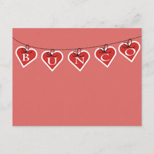 Bunco Heart Banner Postkarte