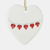 Bunco Herz-Fahne Keramik Ornament (Rechts)