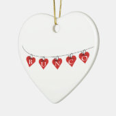 Bunco Herz-Fahne Keramik Ornament (Links)