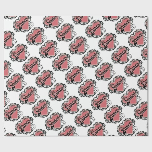 Bunco-Herz-Tattoo Geschenkpapier (Flach)