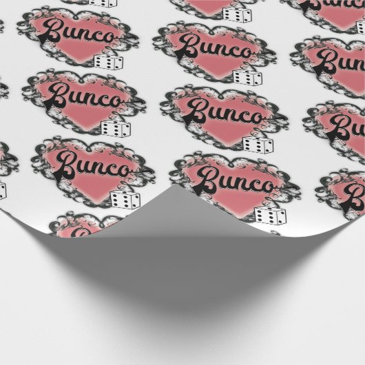 Bunco-Herz-Tattoo Geschenkpapier (Ecke)