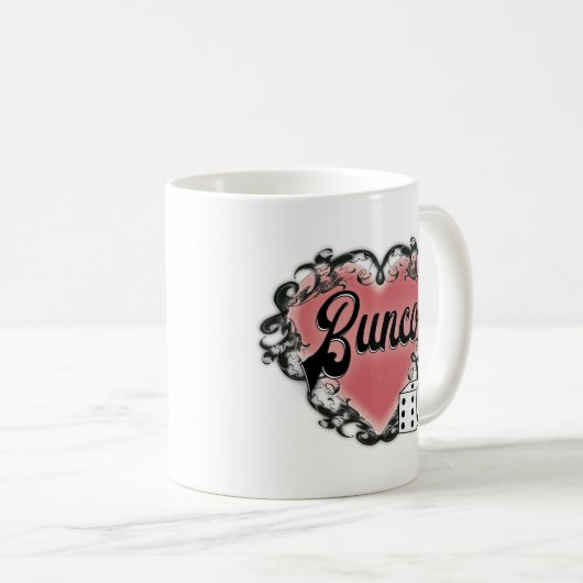 Bunco-Herz-Tattoo Kaffeetasse (VorderseiteRechts)