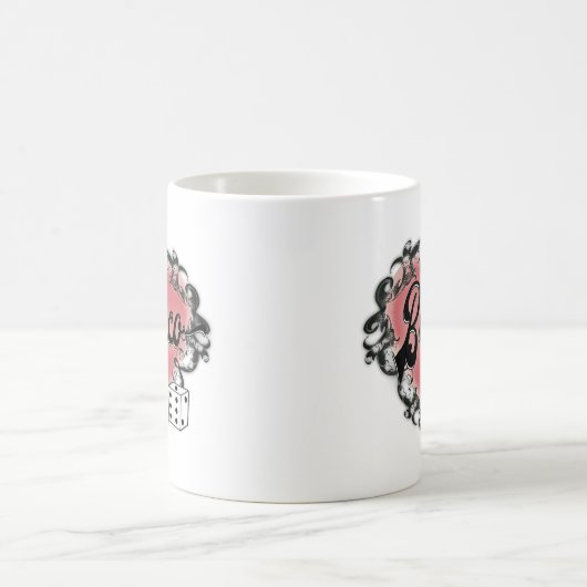 Bunco-Herz-Tattoo Kaffeetasse (Mittel)
