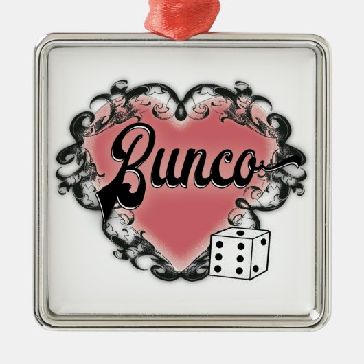 Bunco-Herz-Tattoo Ornament Aus Metall (Vorne)
