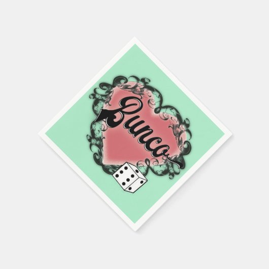 Bunco-Herz-Tattoo Serviette (Ecke)