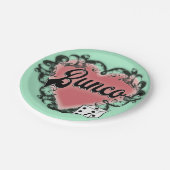 bunco Herztätowierung Pappteller (Schrägansicht)