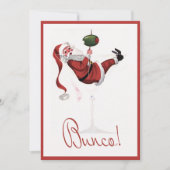 Bunco Holiday Card Einladung (Vorderseite)