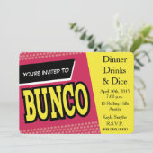 Bunco Invite Einladung (Stehend Vorderseite)
