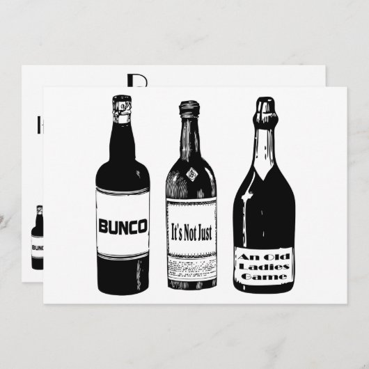 Bunco Invite Einladung (Vorne/Hinten)