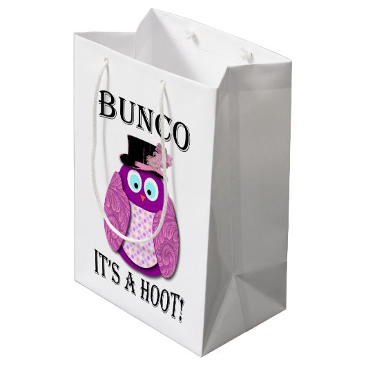 Bunco ist es ein Schrei Mittlere Geschenktüte (Rückseite Schrägansicht)