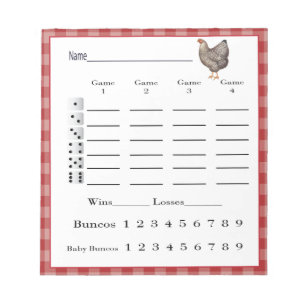 bunco Kerbeauflage - Frühlingshuhn-Land-Western Notizblock