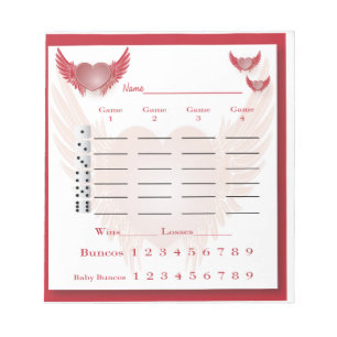 bunco Kerbeauflage - Herz mit Flügeln Notizblock