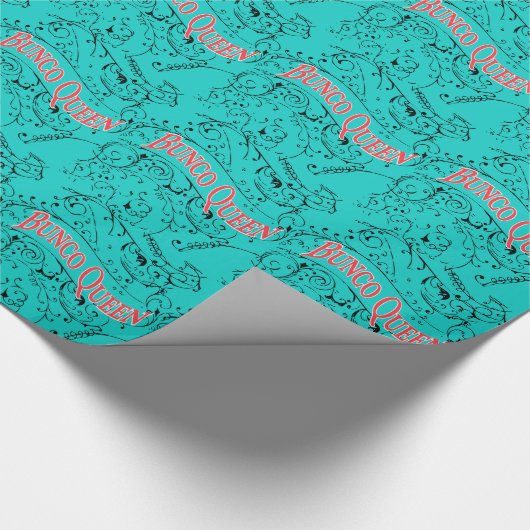 Bunco Königin-Vintager Entwurf Geschenkpapier (Ecke)