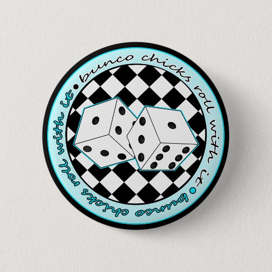 Bunco Küken-Rolle mit ihr - Blau Button (Vorderseite)