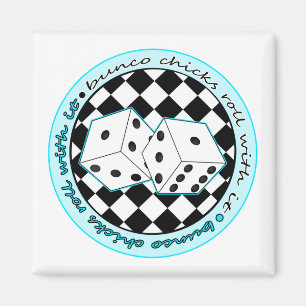 Bunco Küken-Rolle mit ihr - Blau Magnet