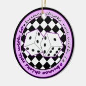 Bunco Küken-Rolle mit ihr lila - eine mit Seiten Keramik Ornament (Links)