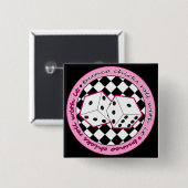 Bunco Küken-Rolle mit ihr - Rosa Button (Vorne & Hinten)