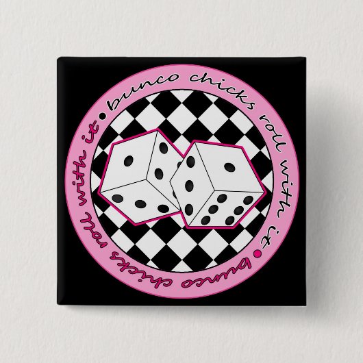 Bunco Küken-Rolle mit ihr - Rosa Button (Vorderseite)