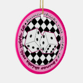 Bunco Küken-Rolle mit ihr Rosa - doppelseitig Keramikornament (Rechts)