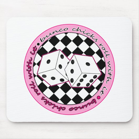 Bunco Küken-Rolle mit ihr - Rosa Mousepad (Vorne)