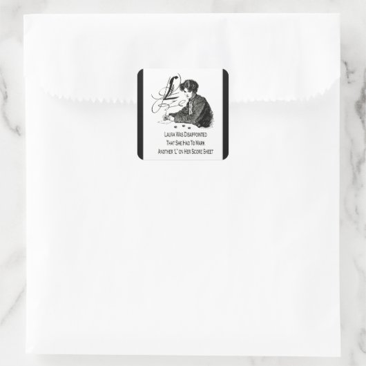 Bunco Loser Quadratischer Aufkleber (Tasche)