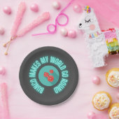 Bunco macht meine Welt zum Neon Pappteller (Party)