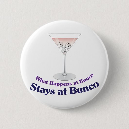 Bunco Martini Cocktail Button (Vorderseite)