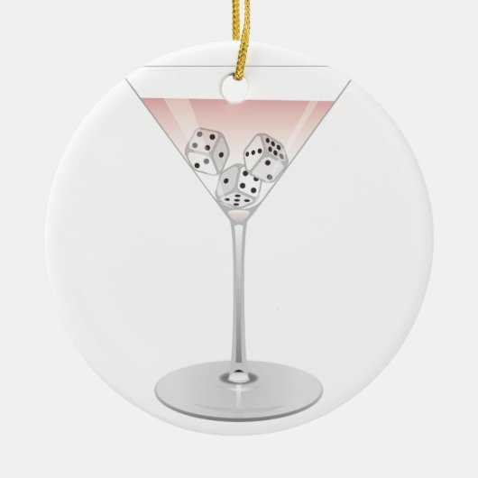 Bunco Martini Cocktail Keramik Ornament (Vorne)